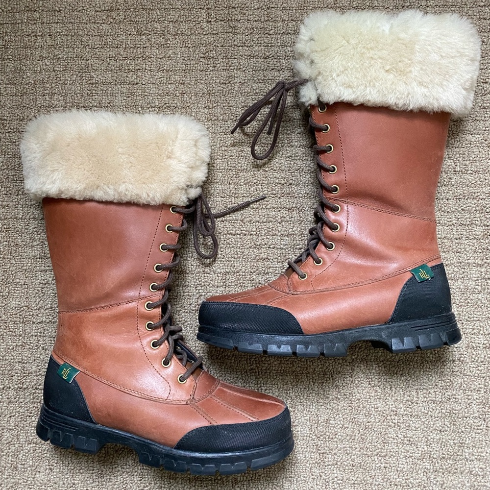 Ralph Lauren Quincie leather boots